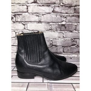 El Canelo Botas y Botines Charro Black Leather Chelsea Ankle Boots Men 8M US/27